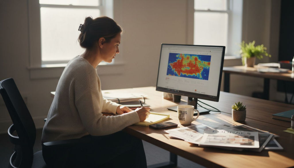 Manager reviewing Shopify site analytics workspace