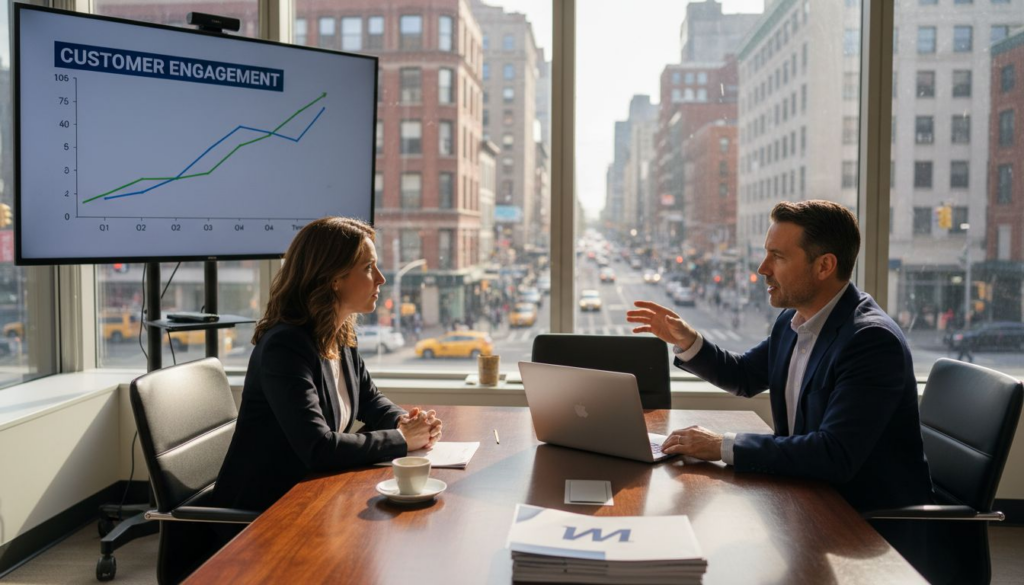 Luxury marketing CRM client strategy meeting